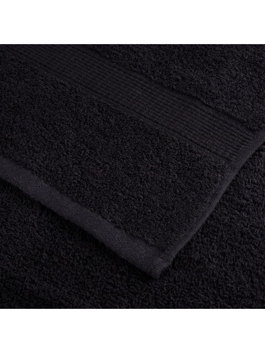 Dvieļu komplekts solund, 12 gab., melni, 600 gsm
