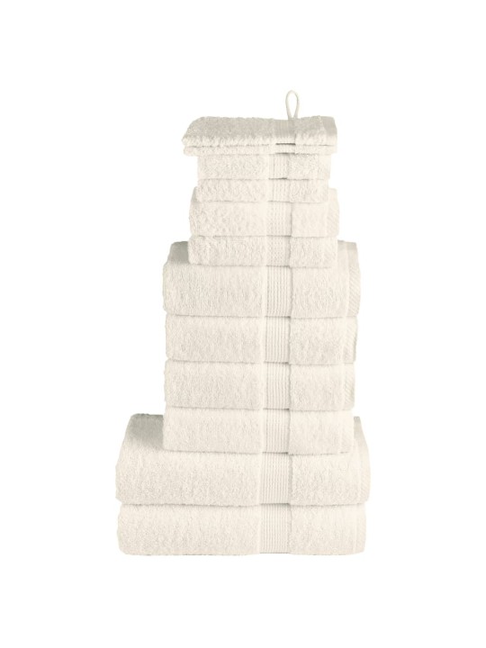 Dvieļu komplekts solund, 12 gab., krēmkrāsa, 600 gsm