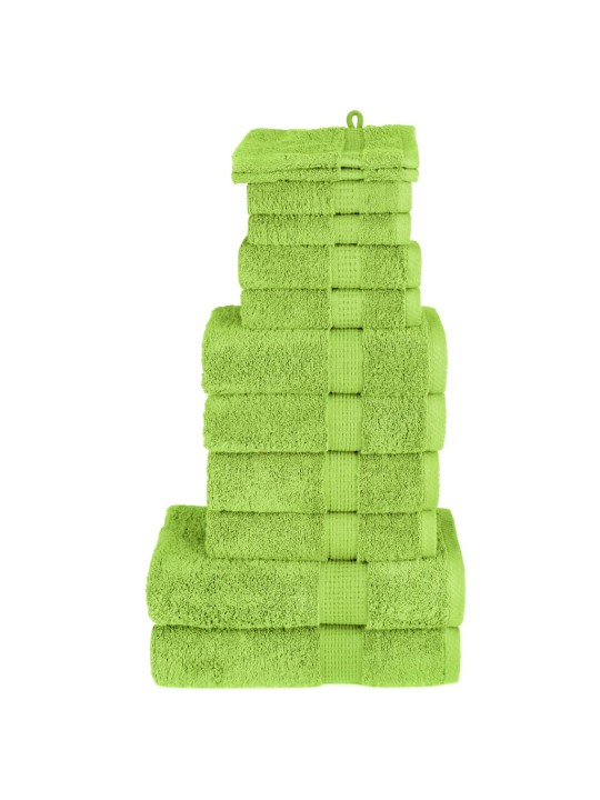 Dvieļu komplekts solund, 12 gab., zaļi, 600 gsm