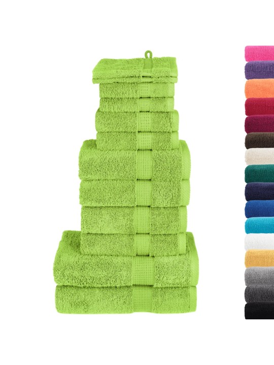 Dvieļu komplekts solund, 12 gab., zaļi, 600 gsm