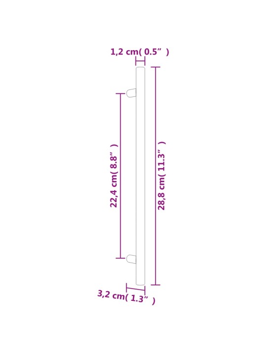 Skapja rokturi, 20 gab., sudraba, 224 mm, nerūsējošais tērauds
