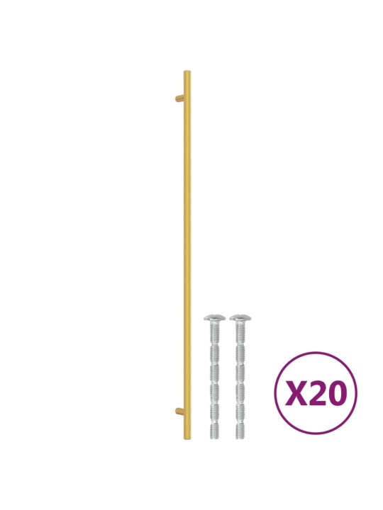 Skapja rokturi, 20 gab., zelta, 480 mm, nerūsējošais tērauds