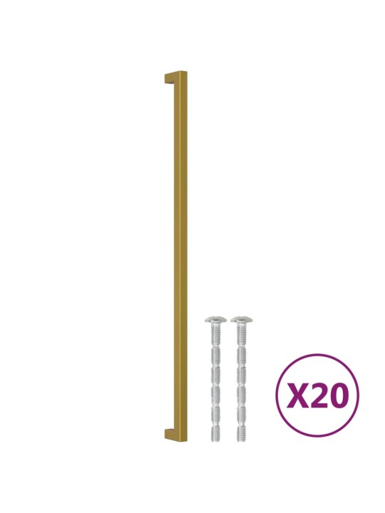 Skapja rokturi, 20 gab., zelta, 480 mm, nerūsējošais tērauds