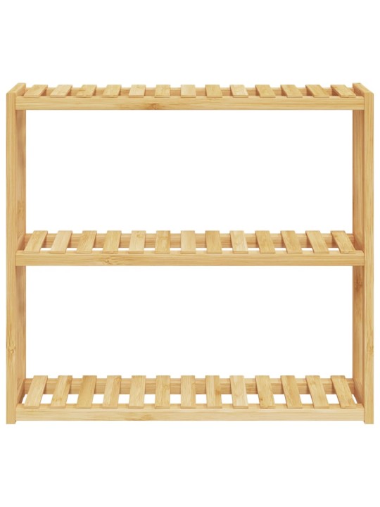 Vannasistabas sienas plaukts, 3 līmeņi, 60x15x54 cm, bambuss