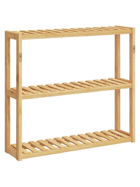 Vannasistabas sienas plaukts, 3 līmeņi, 60x15x54 cm, bambuss