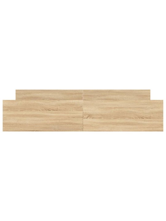Gultas rāmis ar galvgali un kājgali, koka krāsa, 200x200 cm