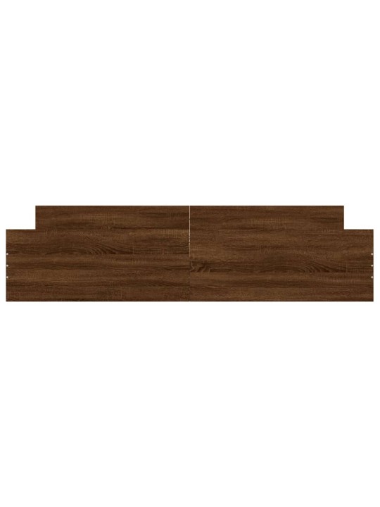 Gultas rāmis ar galvgali un kājgali, brūns, 200x200 cm