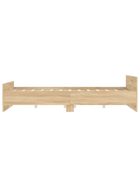 Gultas rāmis ar galvgali un kājgali, koka krāsa, 120x200 cm