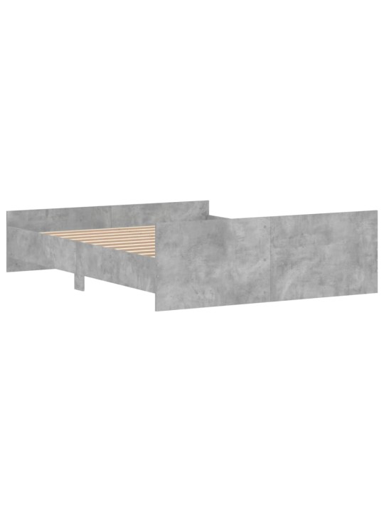 Gultas rāmis ar galvgali un kājgali, betona pelēks, 150x200 cm