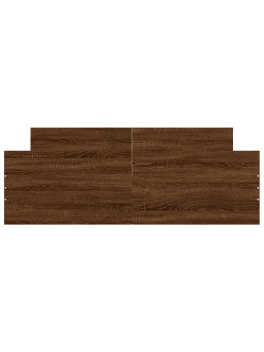 Gultas rāmis ar galvgali un kājgali, brūns, 140x190 cm