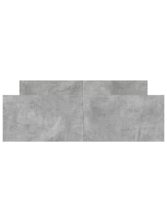 Gultas rāmis ar galvgali un kājgali, betona pelēks, 135x190 cm