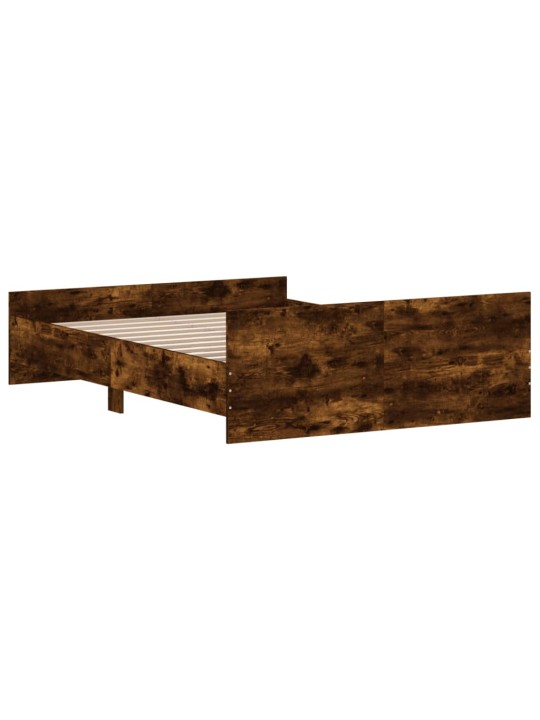 Gultas rāmis ar galvgali un kājgali, koka krāsa, 135x190 cm