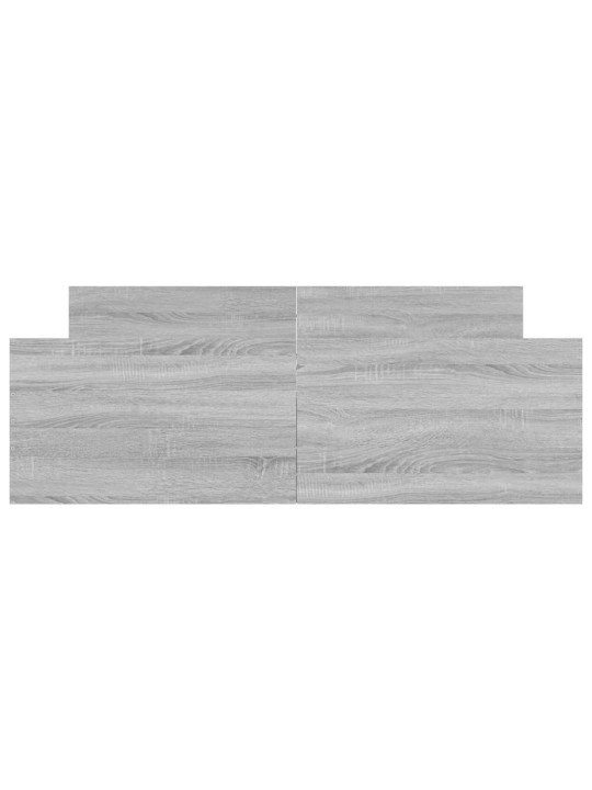 Gultas rāmis ar galvgali un kājgali, pelēks, 135x190 cm