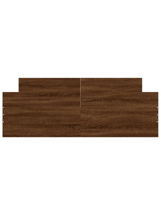Gultas rāmis ar galvgali un kājgali, brūns, 135x190 cm
