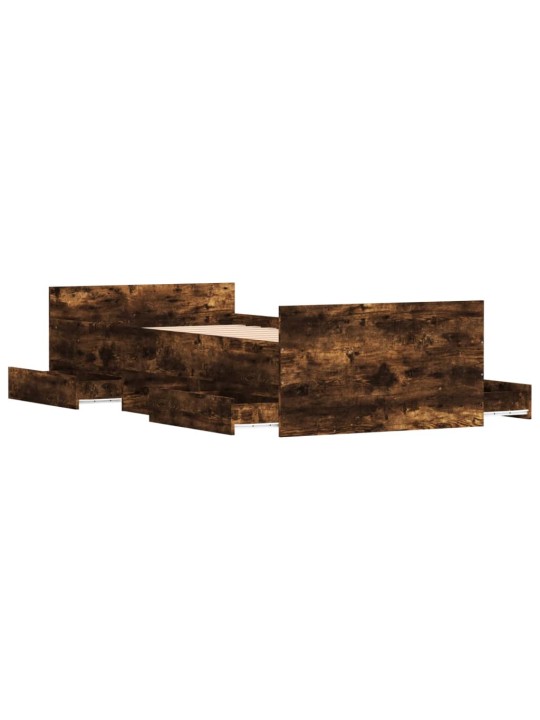 Gultas rāmis ar galvgali un kājgali, koka krāsa, 100x200 cm
