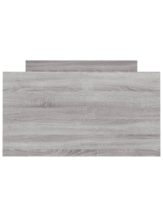 Gultas rāmis ar galvgali un kājgali, pelēks, 90x200 cm