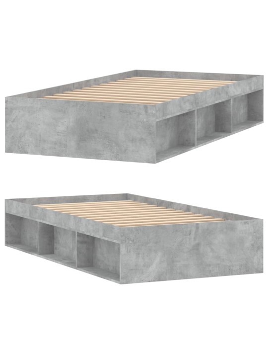 Gultas rāmis, betonpelēks, 90x200 cm