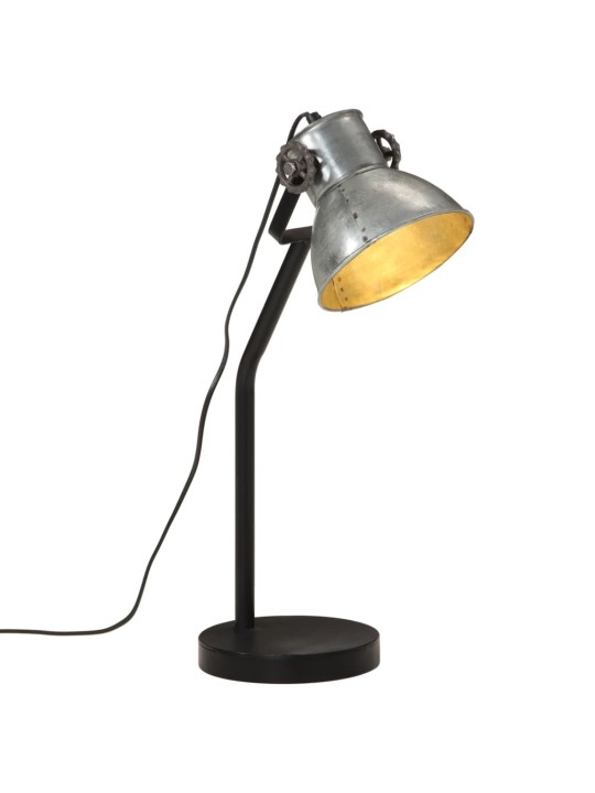 Galda lampa, vintāžas, sudraba krāsa, 25 w, 17x17x60 cm, e27