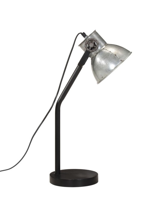 Galda lampa, vintāžas, sudraba krāsa, 25 w, 17x17x60 cm, e27