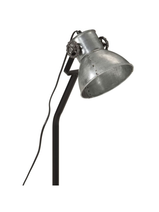 Galda lampa, vintāžas, sudraba krāsa, 25 w, 17x17x60 cm, e27
