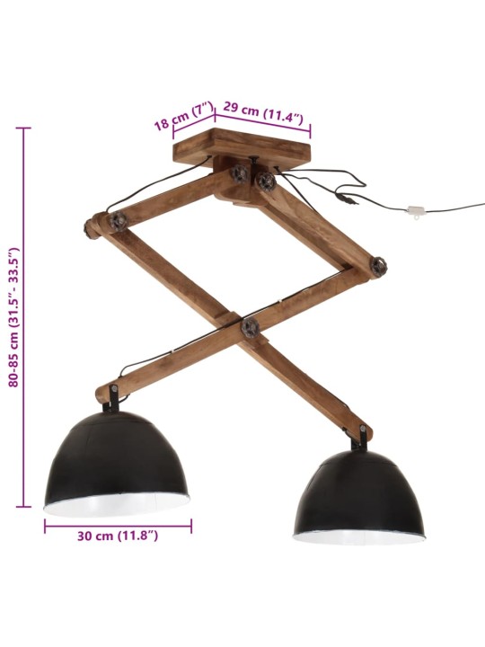 Sienas lampa 25 w, vintāžas, melna, 29x18x85 cm, e27