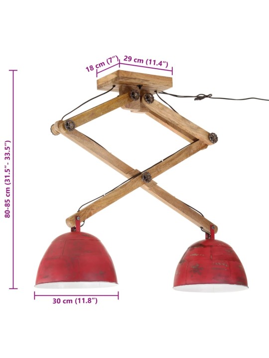 Sienas lampa, 25 w, bružāti sarkana, 29x18x85 cm, e27