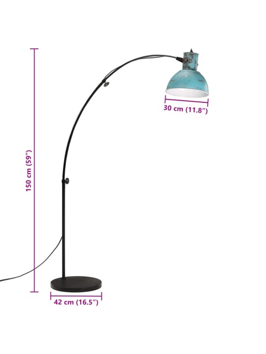 Grīdas lampa, 25 w, bružāti zila, 150 cm e27