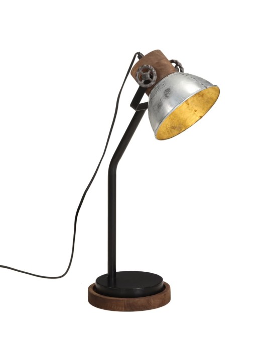 Galda lampa, vintāžas, sudraba krāsa, 25 w, 18x18x60 cm, e27