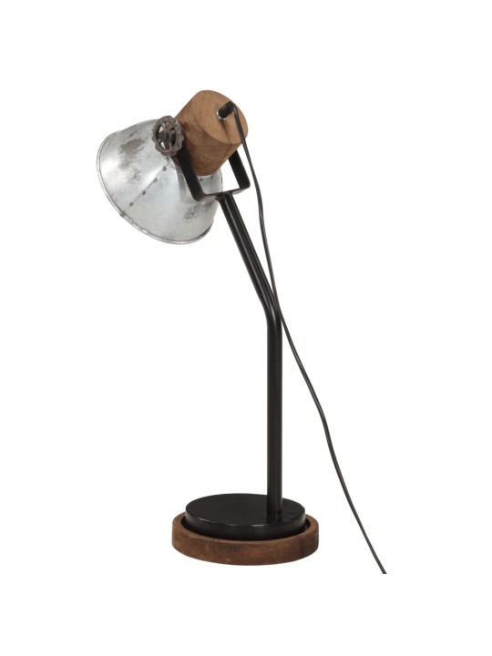 Galda lampa, vintāžas, sudraba krāsa, 25 w, 18x18x60 cm, e27