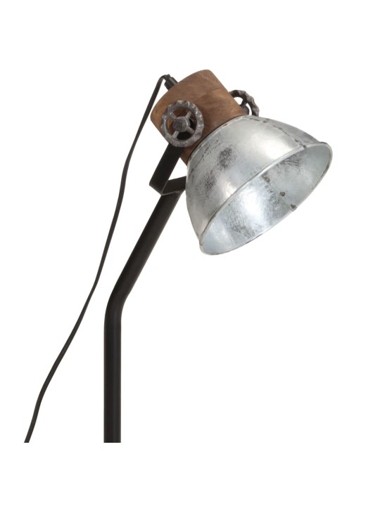 Galda lampa, vintāžas, sudraba krāsa, 25 w, 18x18x60 cm, e27