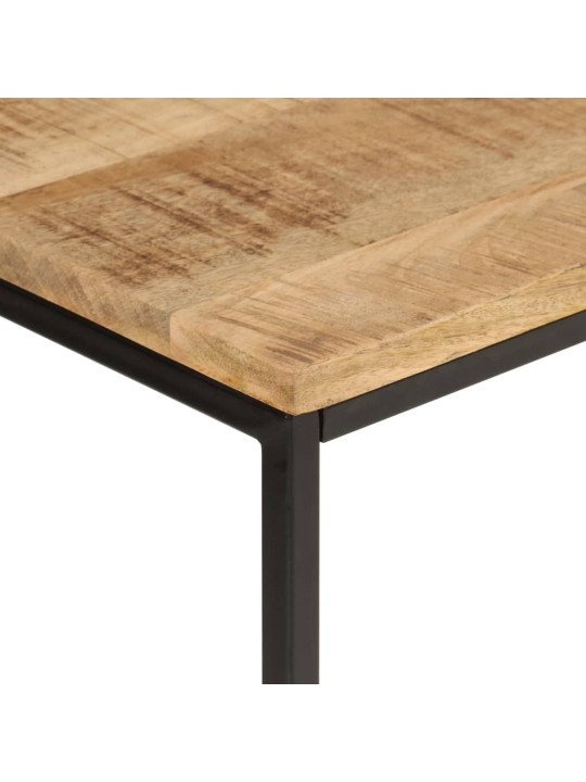 Konsoles galdiņš, 90x30x75 cm, neapstrādāts mango koks, dzelzs