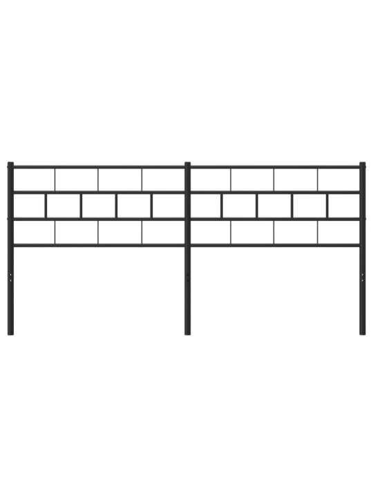 Gultas galvgalis, metāls, melns, 200 cm