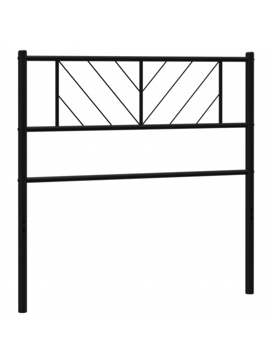 Gultas galvgalis, metāls, melns, 90 cm
