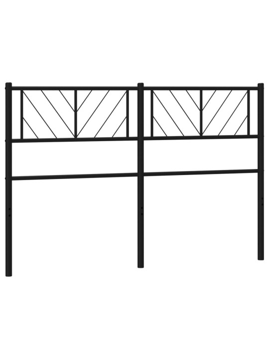 Gultas galvgalis, metāls, melns, 135 cm