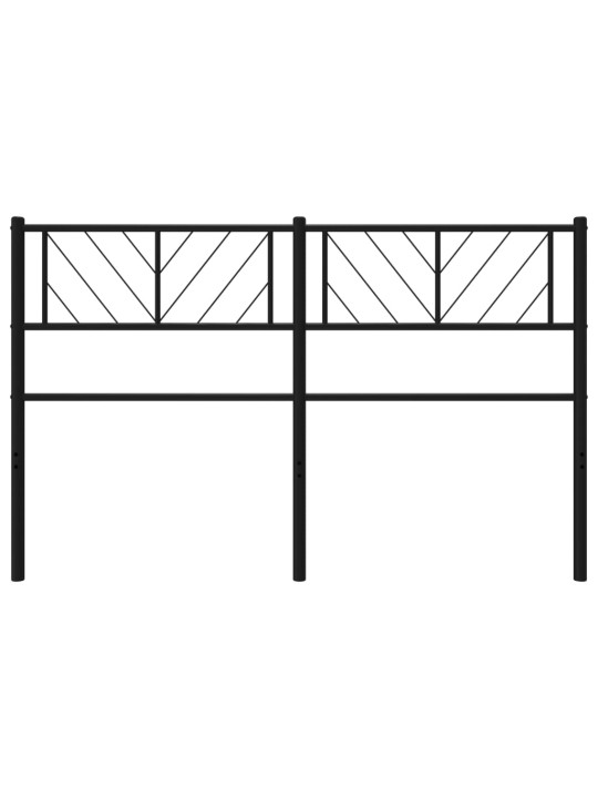 Gultas galvgalis, metāls, melns, 150 cm