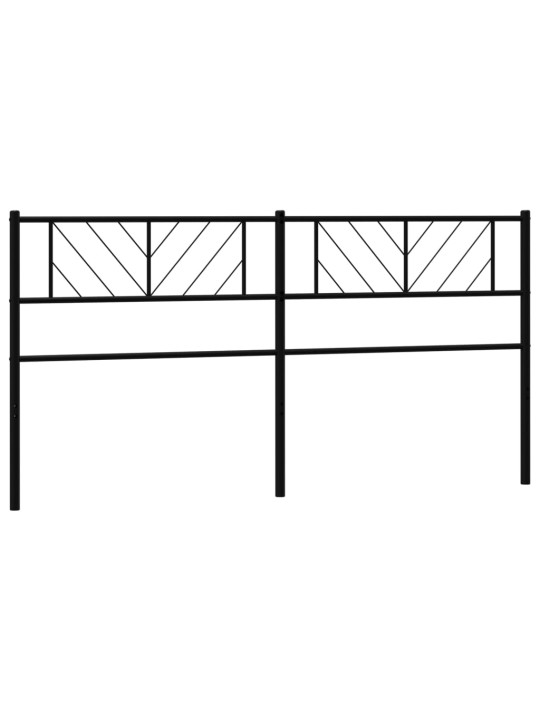 Gultas galvgalis, metāls, melns, 200 cm