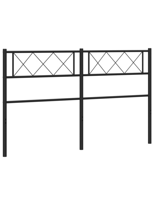 Gultas galvgalis, metāls, melns, 140 cm