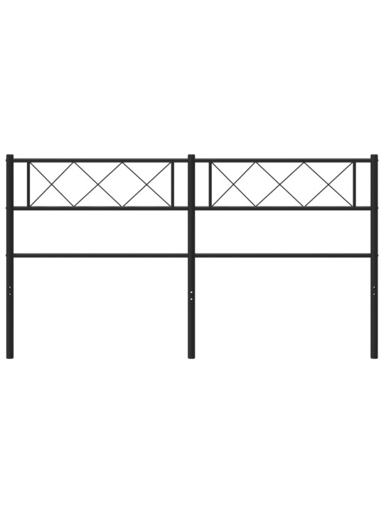 Gultas galvgalis, metāls, melns, 140 cm