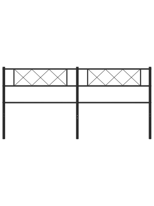 Gultas galvgalis, metāls, melns, 160 cm