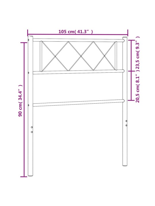 Gultas galvgalis, balts, 100 cm