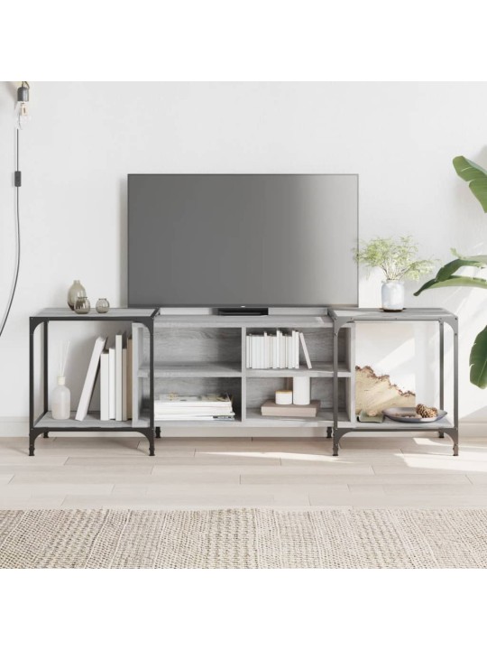Tv skapītis, pelēka ozola krāsa, 153x37x50cm, inženierijas koks