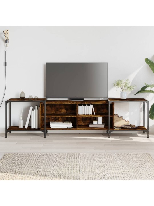 Tv skapītis, ozolkoka krāsa, 203x37x50 cm, inženierijas koks