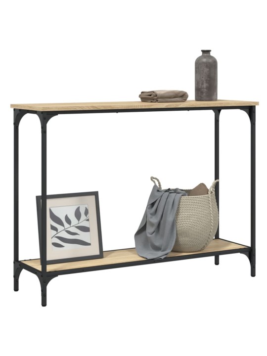 Konsoles galdiņš, koka krāsa, 101x30,5x75 cm, inženierijas koks