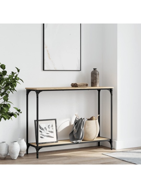 Konsoles galdiņš, koka krāsa, 101x30,5x75 cm, inženierijas koks