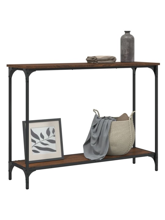 Konsoles galdiņš, brūna koka, 101x30,5x75 cm, inženierijas koks