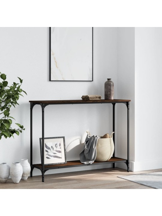 Konsoles galdiņš, brūna koka, 101x30,5x75 cm, inženierijas koks