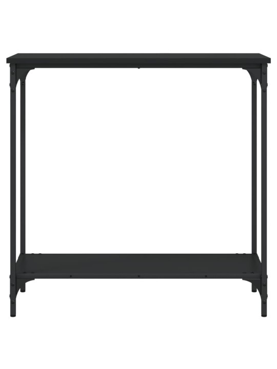 Konsoles galdiņš, melns, 75x30,5x75 cm, inženierijas koks