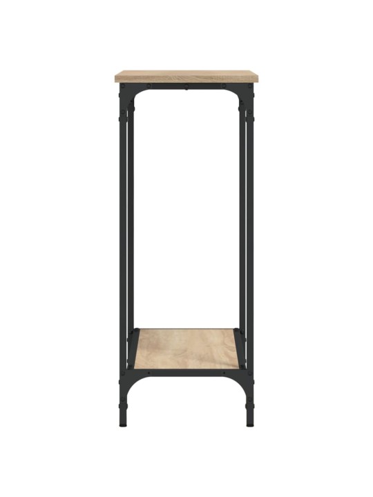 Konsoles galdiņš, koka krāsa, 75x30,5x75 cm, inženierijas koks