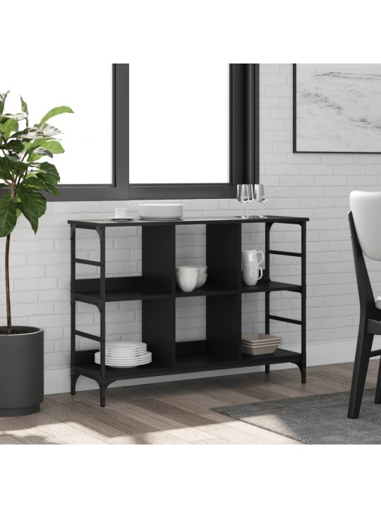 Kumode, melns, 102x32x73,5 cm, inženierijas koks
