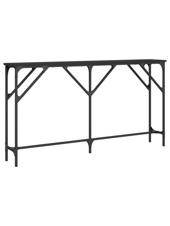 Konsoles galdiņš, melns, 140x23x75 cm, inženierijas koks